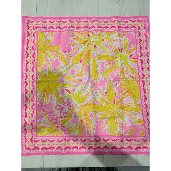 Lilly Pulitzer Be the Sunshine Scarf / Bandana GWP EUC - Picture 3 of 8